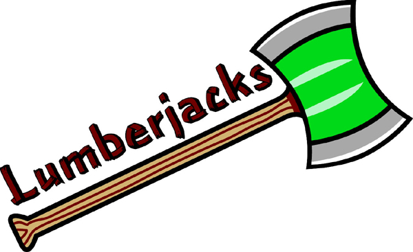Lumber Jacks mascot sports decal. Display your team spirit!